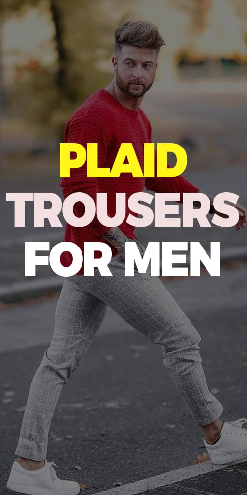 Perfect Grey plaid and red t-shirt outfit for men Perfect Grey plaid and red t-shirt outfit for men