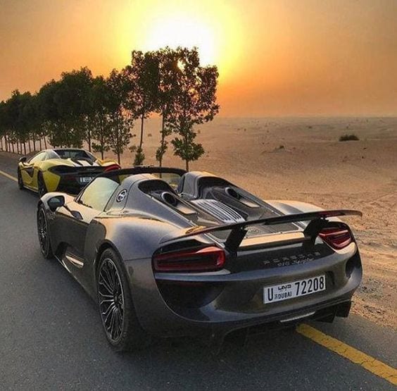 Porsche 918 spyder SUNSET Porsche 918 spyder SUNSET