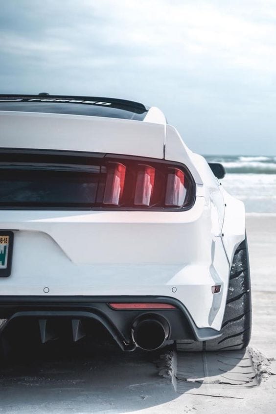 WHITE CUSTOM MUSTANG WHITE CUSTOM MUSTANG