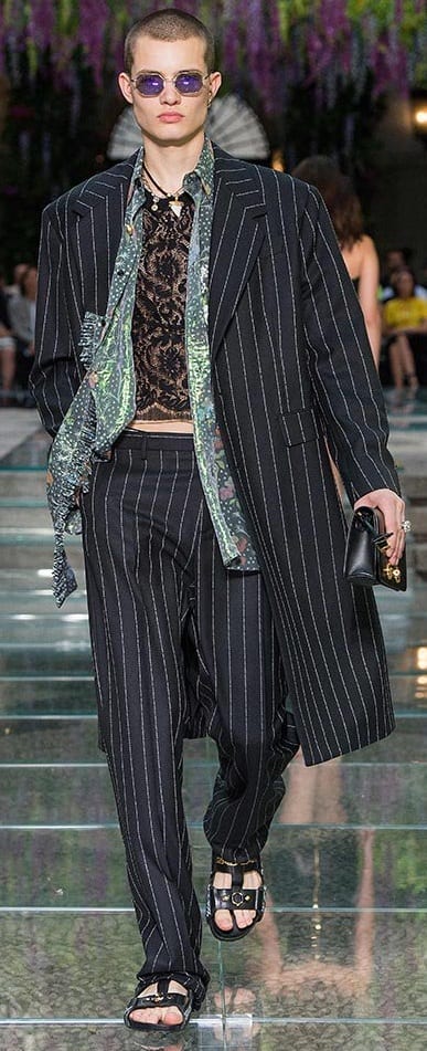 Black and white stripped suit Black and white stripped suit