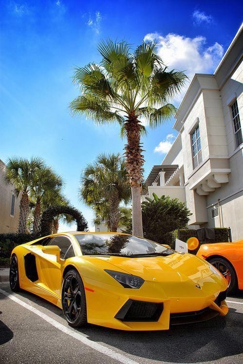LAMBORGHINI YELLOW IN CITY LAMBORGHINI YELLOW IN CITY