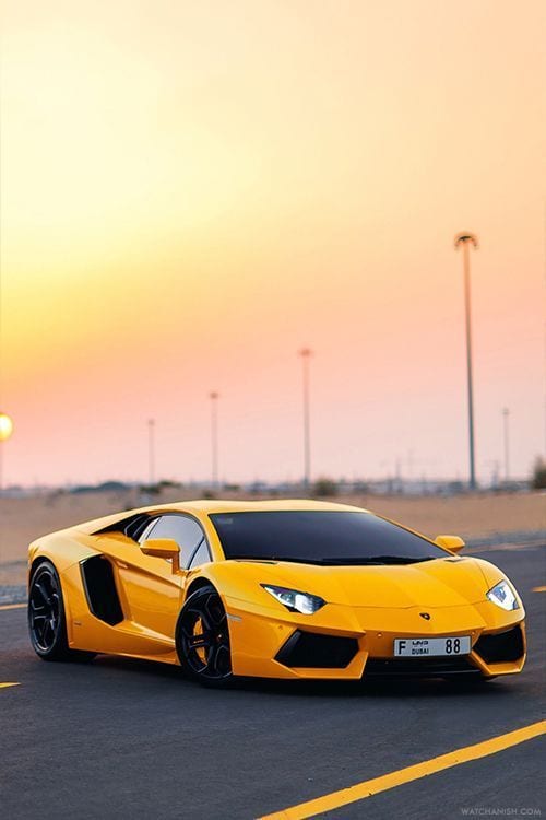 LAMBORGHINI YELLOW SUNSET LAMBORGHINI YELLOW SUNSET