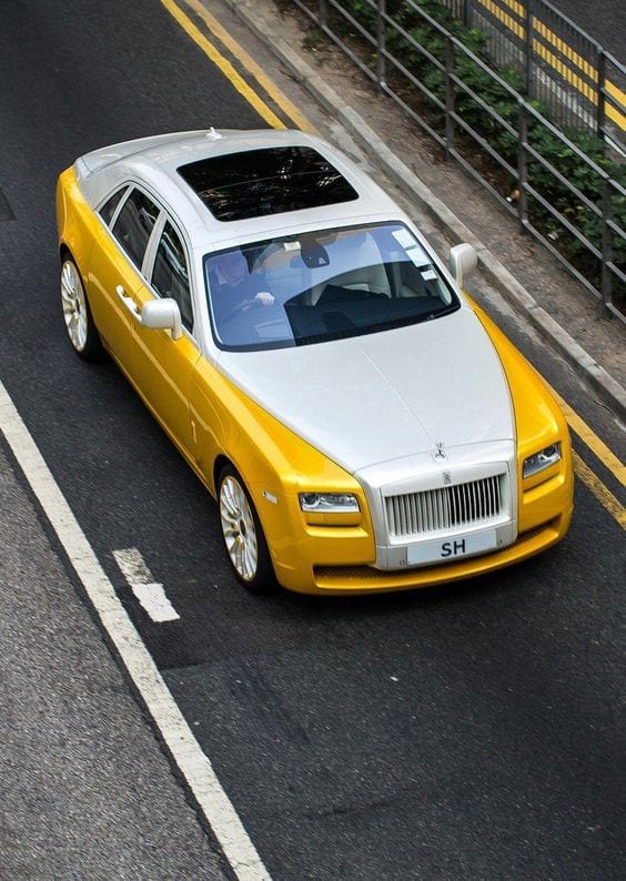 Rolls Royce Ghost YELLOW AND WHITE WALLPAPER Rolls Royce Ghost YELLOW AND WHITE WALLPAPER