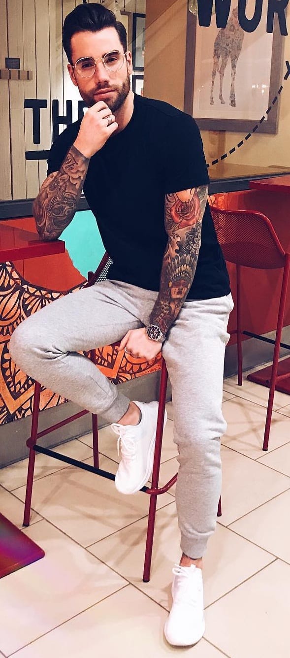 Casual Joggers Street Style Outfit for men Casual Joggers Street Style Outfit for men