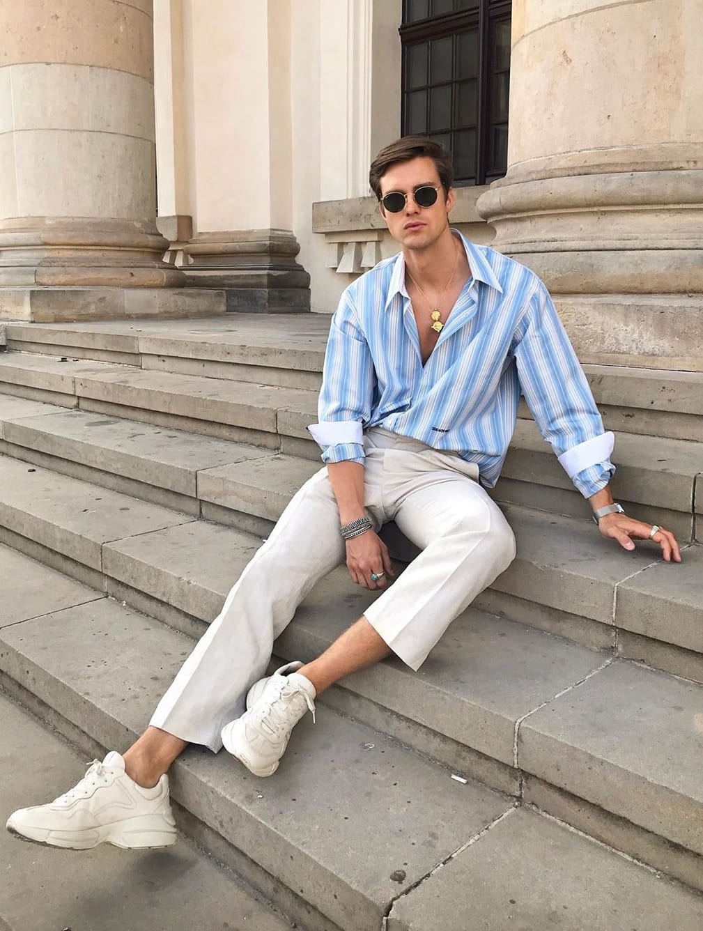Chunky White Shoes for Men's Street Style Chunky White Shoes for Men's Street Style