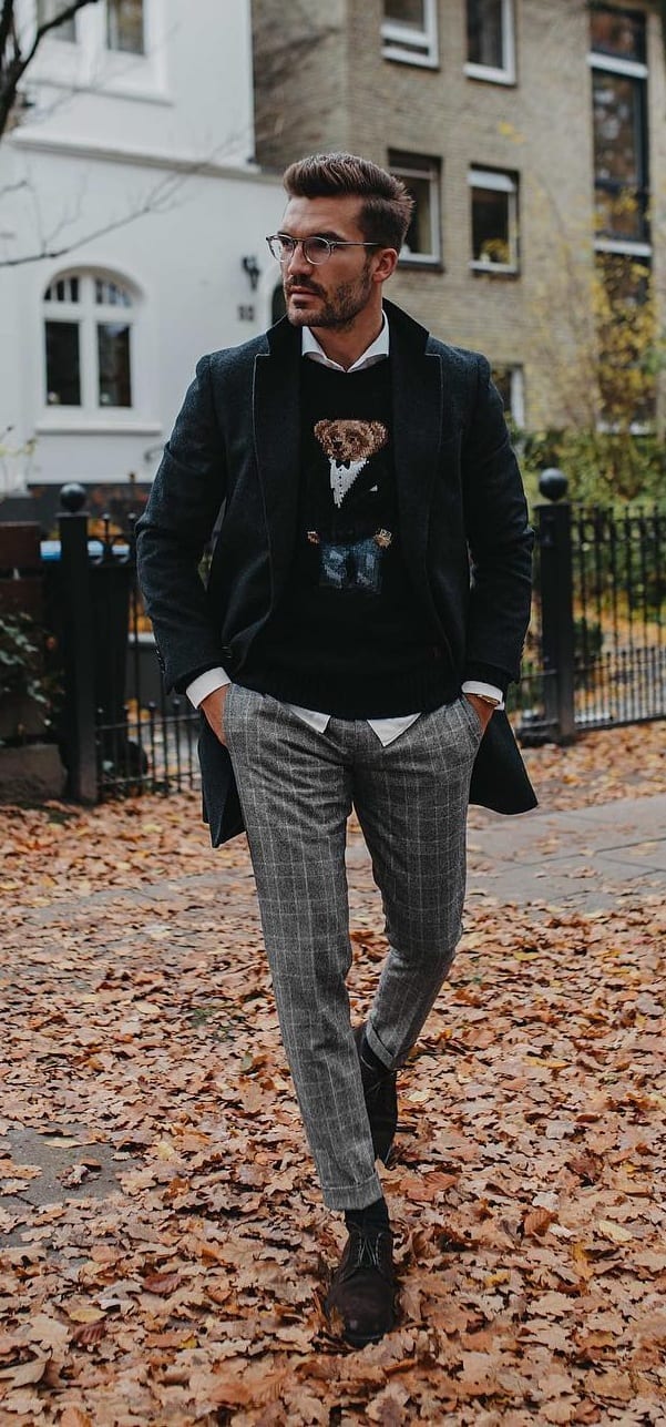 Shirt, Sweater and mens autumn coat Outfit Shirt, Sweater and mens autumn coat Outfit