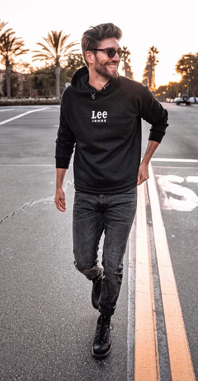 Black Hoodie and Black Denims Streetwear Outfit Black Hoodie and Black Denims Streetwear Outfit