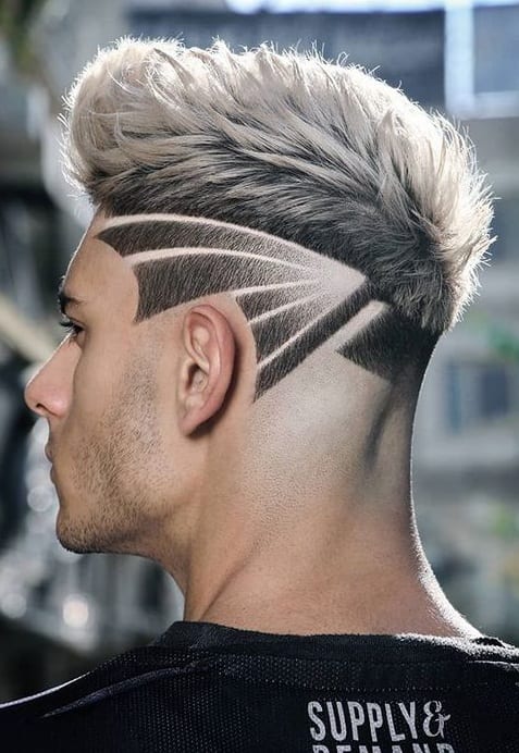 Fade Design Haircut for New Year's Eve Fade Design Haircut for New Year's Eve