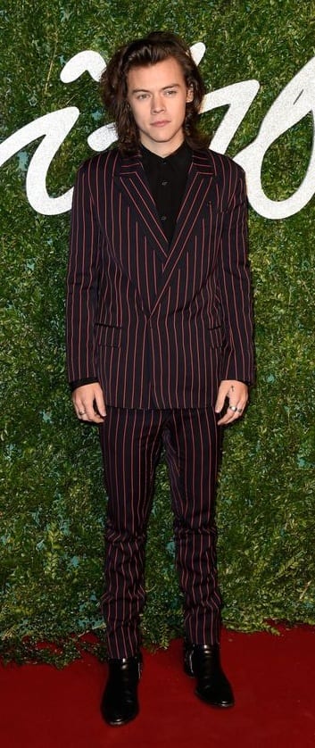 Harry Styles in Pinstripe Suit Outfit Harry Styles in Pinstripe Suit Outfit