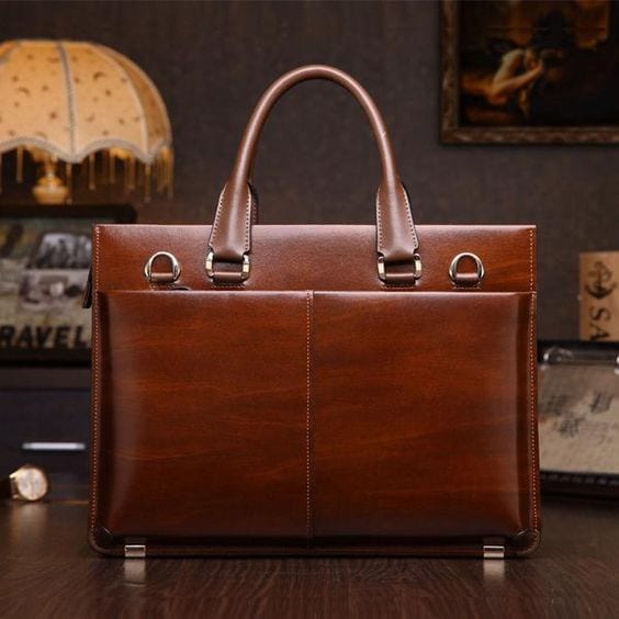 Classic Brown Leather Business Bag for Men Classic Brown Leather Business Bag for Men