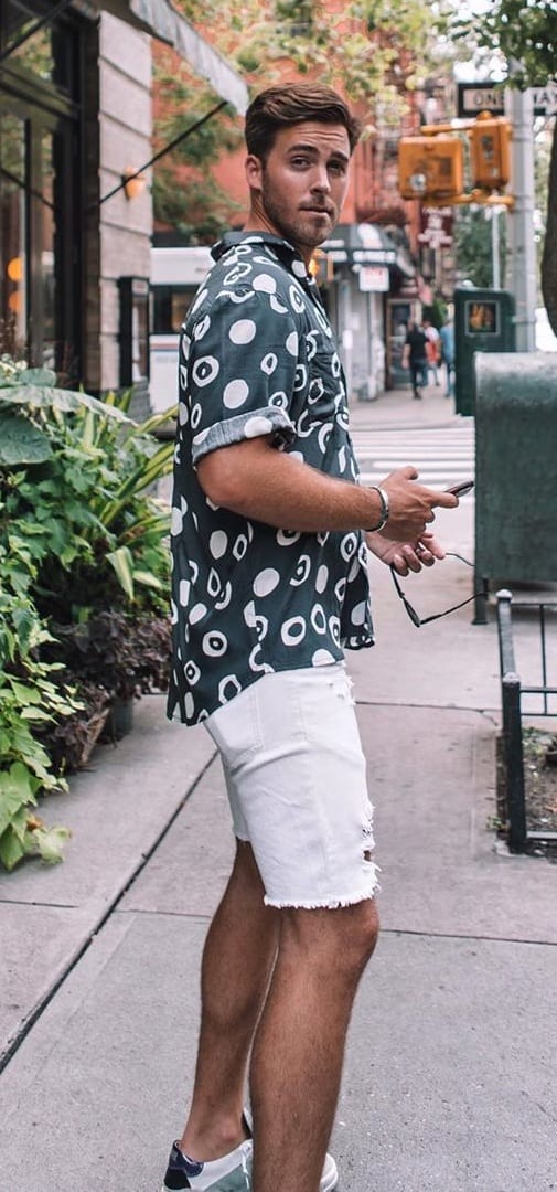 Printed Shirt and Short Outfit for Summer