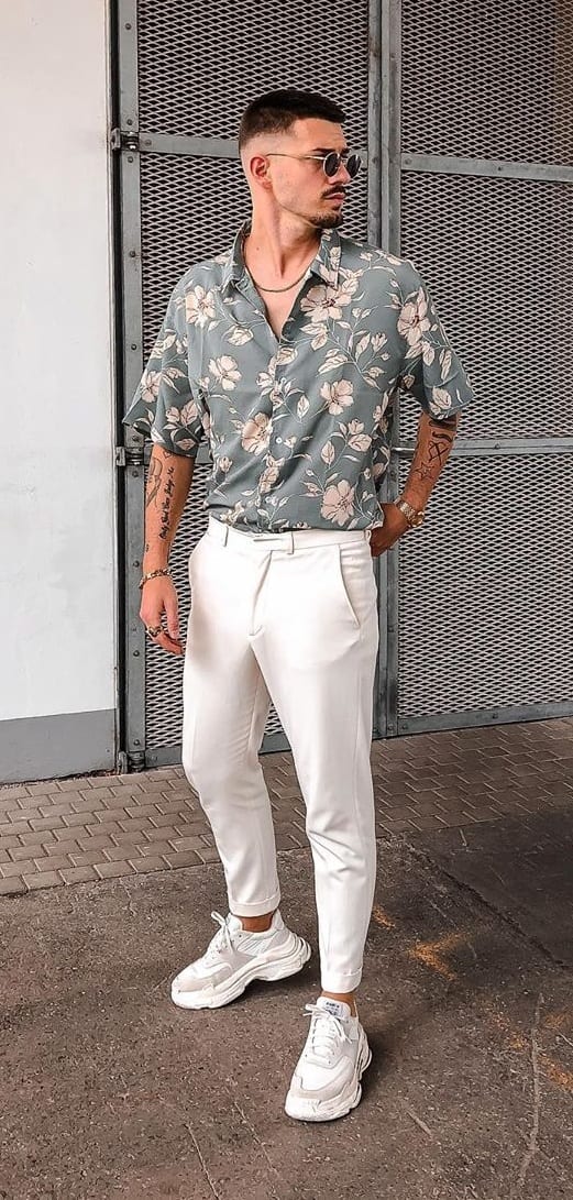 Short Sleeve Shirt - Trousers -Summer Outfits for Men Short Sleeve Shirt - Trousers -Summer Outfits for Men