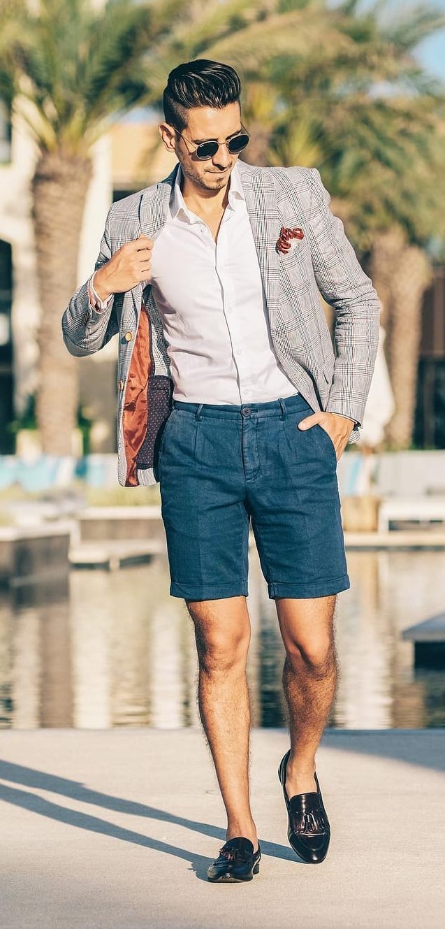 Shorts and Blazer Outfit for Summer