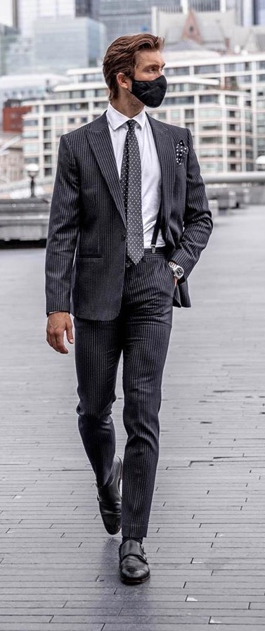 Face Mask With A Suit Outfit Face Mask With A Suit Outfit