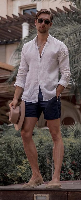 Mens Linen Shirt Outfit Mens Linen Shirt Outfit