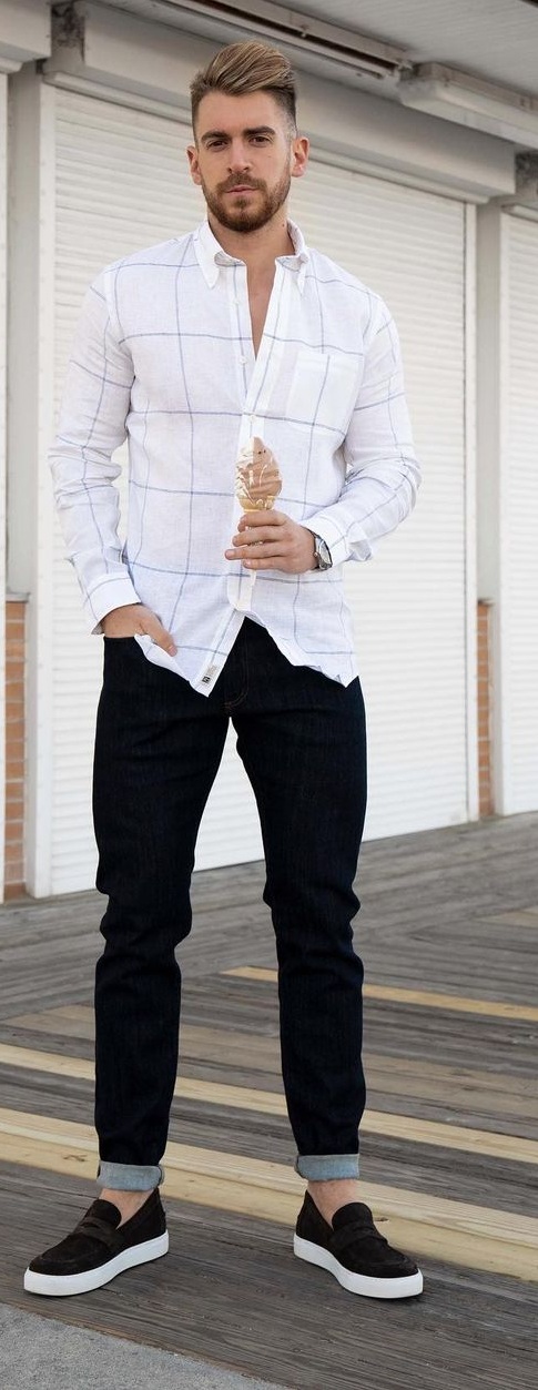 Mens Linen Shirt Outfits for Summer Mens Linen Shirt Outfits for Summer