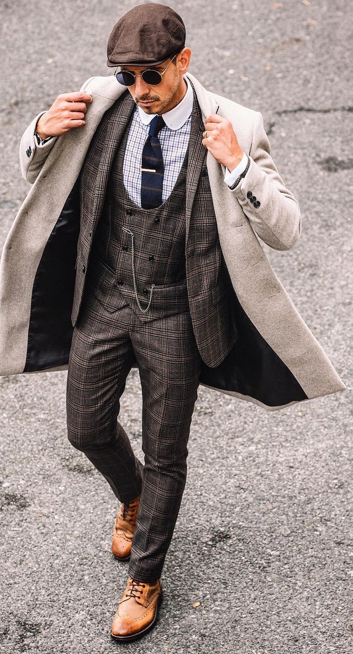 Peaky Blinders Suit Look Teamed Up With Topcoat Peaky Blinders Suit Look Teamed Up With Topcoat