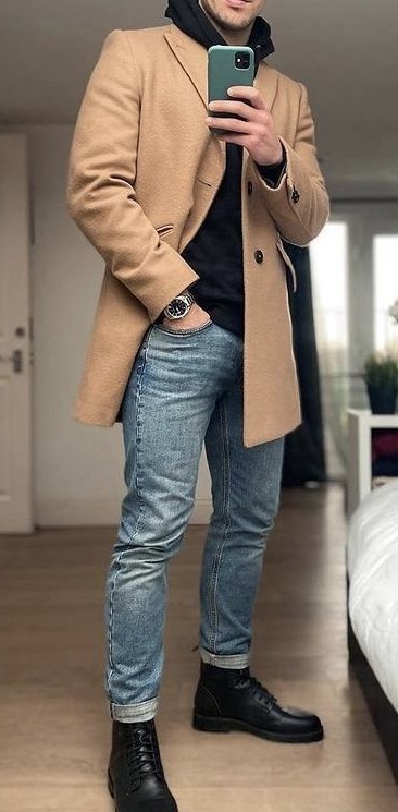 Overcoat outfit for date night in winters Overcoat outfit for date night in winters