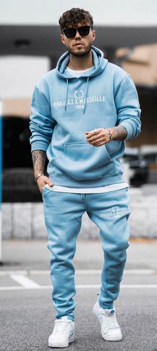 Blue color monochrome outfit Blue color monochrome outfit