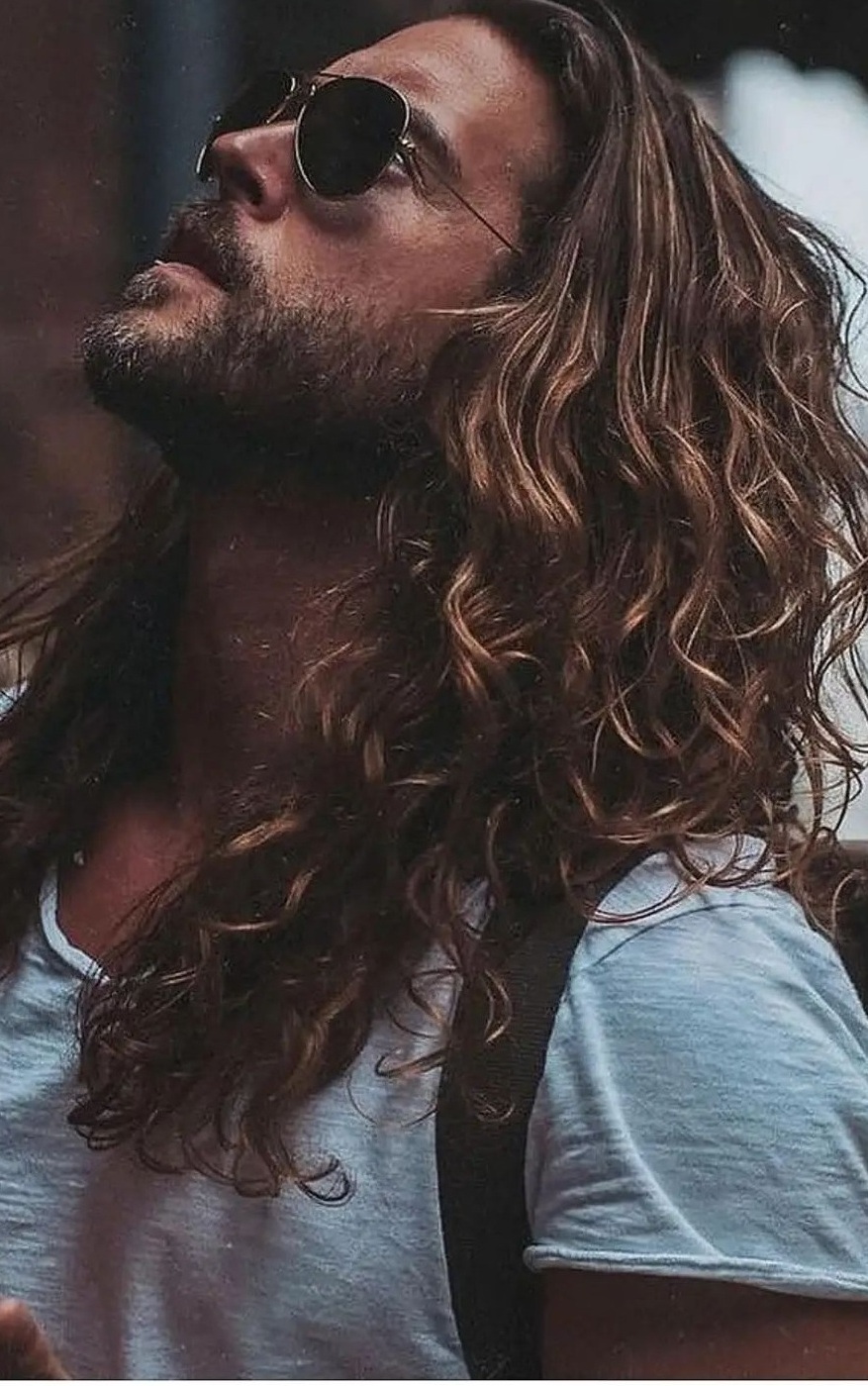 Curled Hair Hairstyle ideas for Men with long hair Curled Hair Hairstyle ideas for Men with long hair