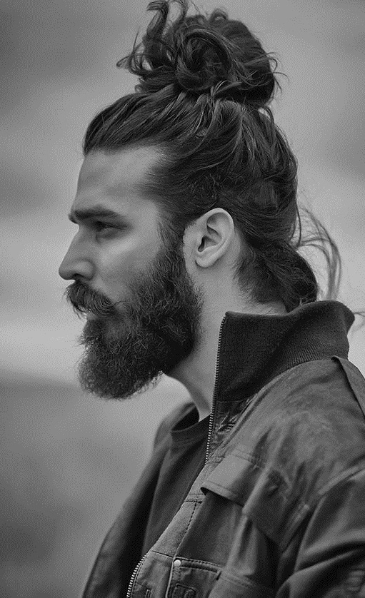 Messy Hair Bun - Mens Long Hair Ideas Messy Hair Bun - Mens Long Hair Ideas
