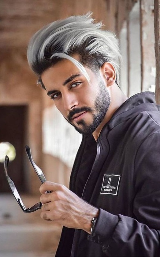 Ash Grey mens hair color. Ash Grey mens hair color.
