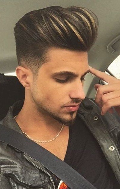Dark hair with blonde highlights Dark hair with blonde highlights