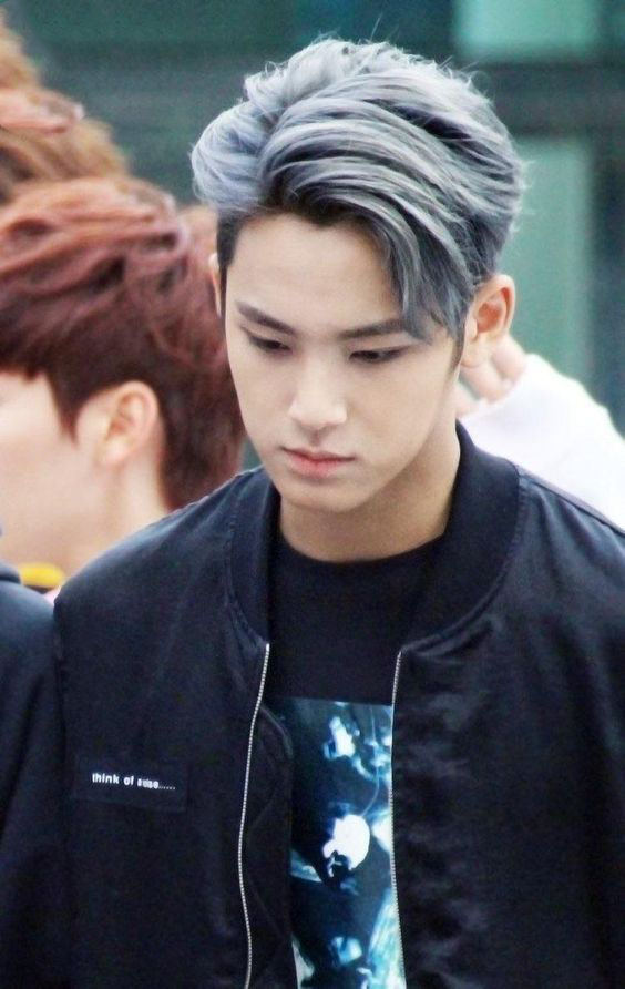 Men in silver hair color Men in silver hair color
