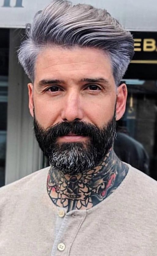 Mens silver hair color trend Mens silver hair color trend