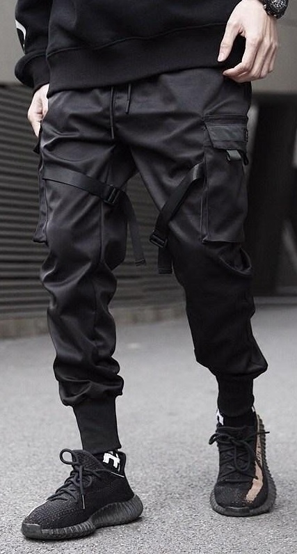 black colored hip hop men's jogger black colored hip hop men's jogger