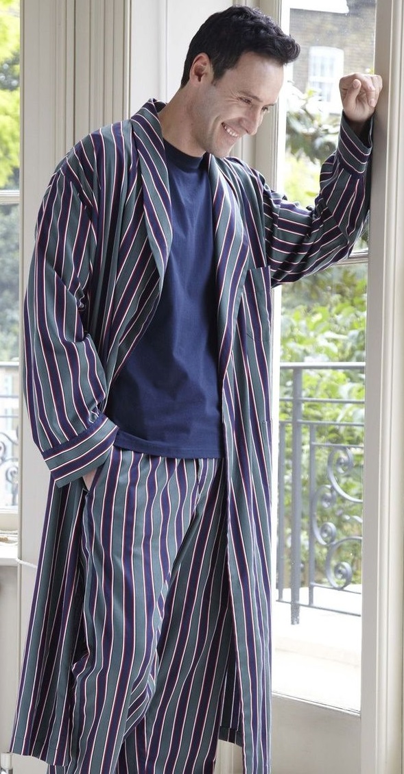 Soft Robes and Kimonos with blue tshirt and stripped robes Soft Robes and Kimonos with blue tshirt and stripped robes