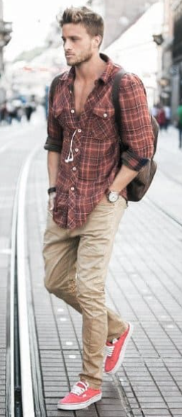 Accessorizing Your Flannel outfit with earphones, watch and a bracelet Accessorizing Your Flannel outfit with earphones, watch and a bracelet
