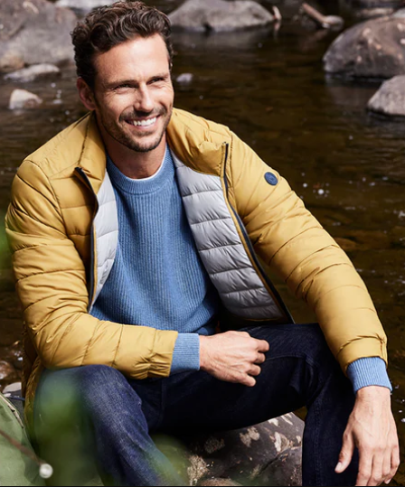 Quilted Puffer Jacket in yellow color Quilted Puffer Jacket in yellow color
