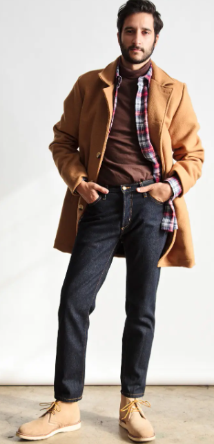 Winter Warmth with Flannel with orange jacket Winter Warmth with Flannel with orange jacket