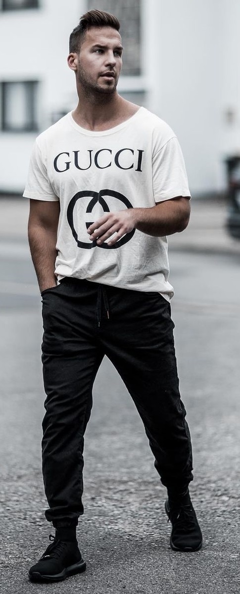 Gucci t-shirts being a must-have product to own with black denims Gucci t-shirts being a must-have product to own with black denims