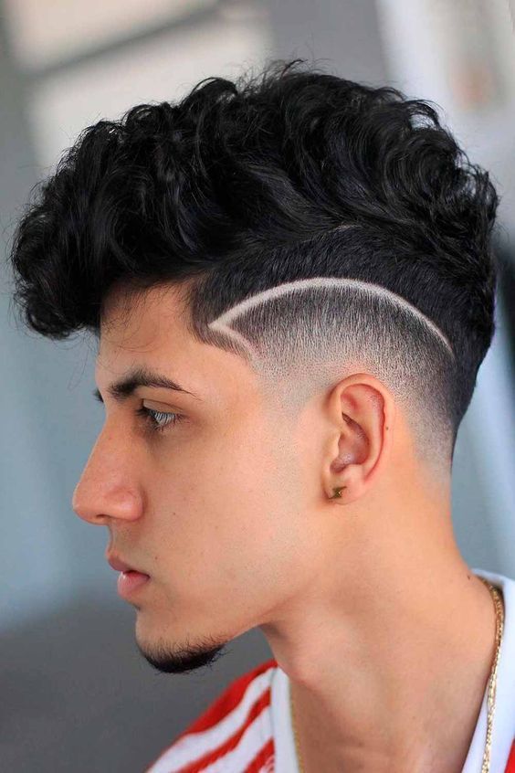 Undercut with design Men's Look for Winter. Undercut with design Men's Look for Winter.