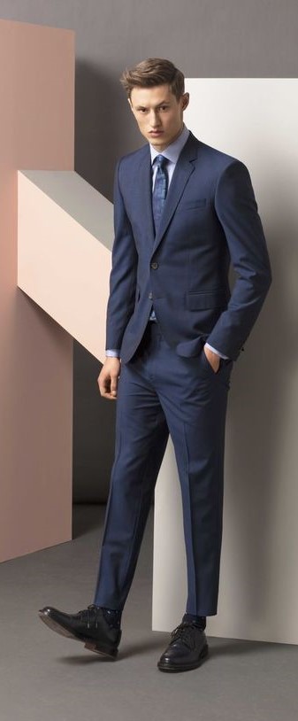 Blue Suit with Oxfords Blue Suit with Oxfords