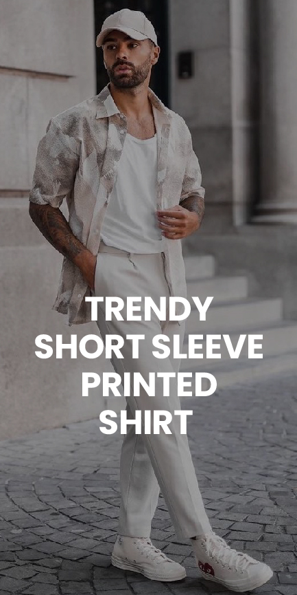 Trendy Short Sleeve Printed Shirt Trendy Short Sleeve Printed Shirt