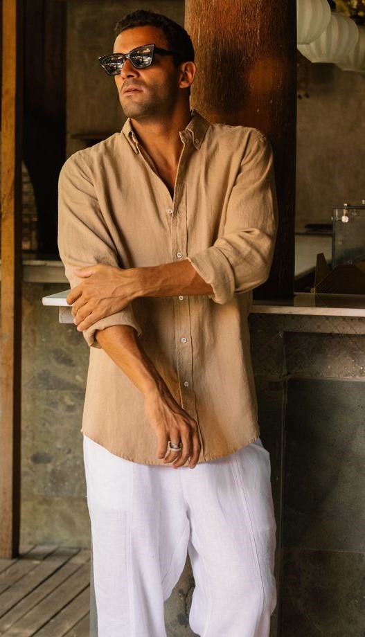 Linen Beige Shirt Linen Beige Shirt