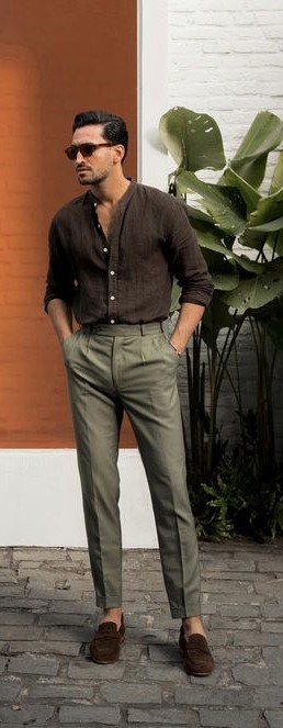 Linen Shirt With Pants And Moccasions Linen Shirt With Pants And Moccasions