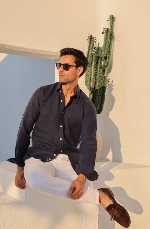 Polo Neck Shirt with Loafers Polo Neck Shirt with Loafers