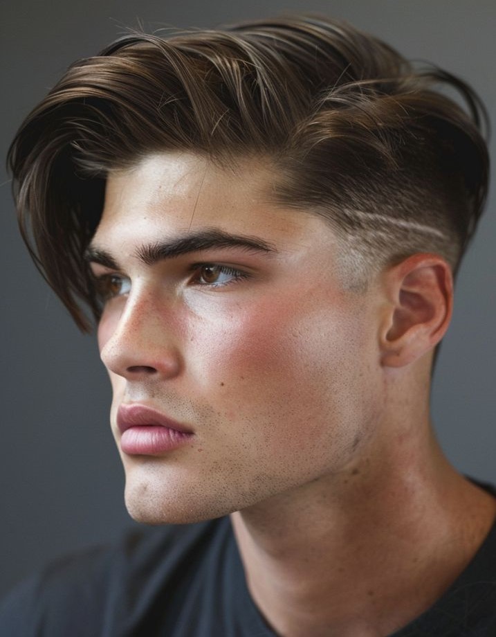 Straight Side Part Hairstyle Straight Side Part Hairstyle