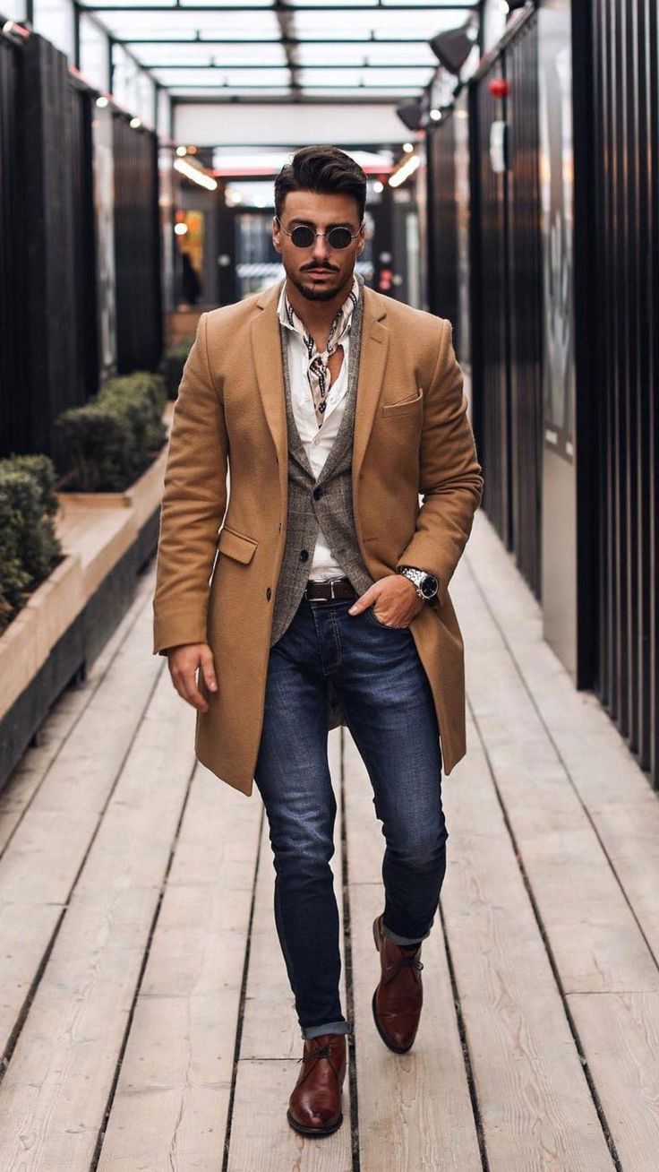 Overcoat On Jeans Overcoat On Jeans