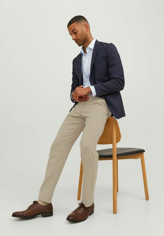 Versatile Look With Blazer and Chinos Pants Versatile Look With Blazer and Chinos Pants