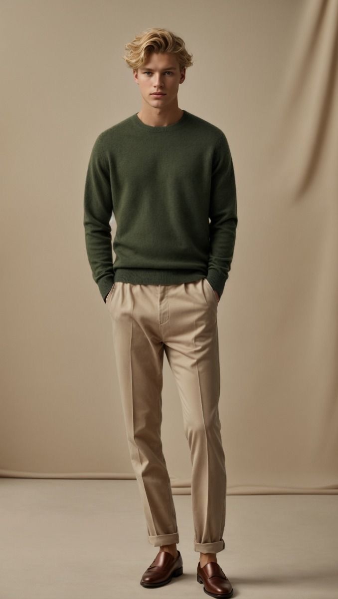 Sweater and Chinos Combo Sweater and Chinos Combo