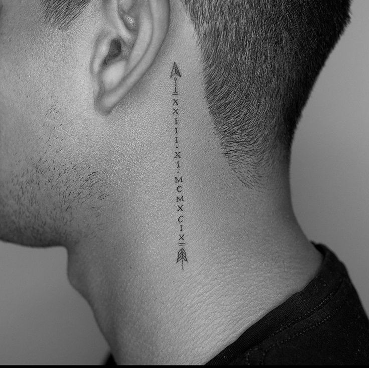 Minimalist Arrow Tattoo Behind the Ear Minimalist Arrow Tattoo Behind the Ear
