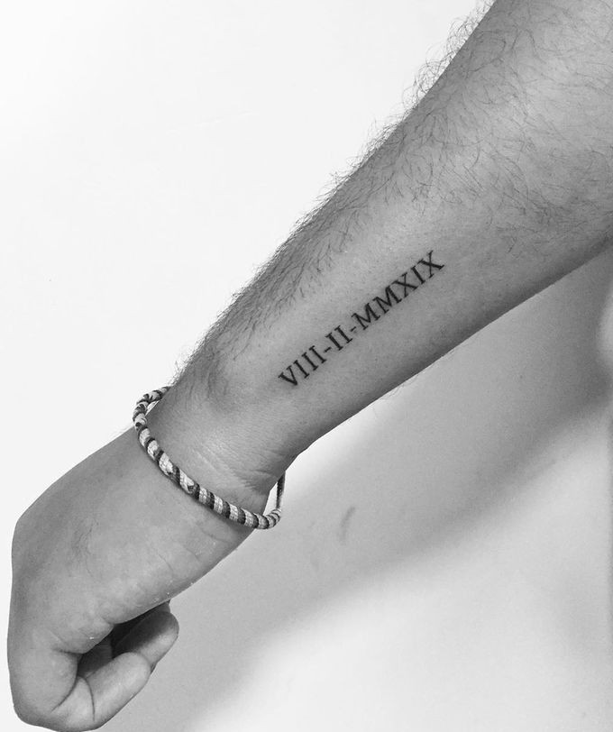 Roman Numerals on Wrist Tattoo Roman Numerals on Wrist Tattoo