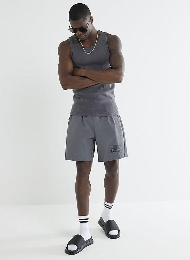 Beach Fit Swim Shorts and Tank Top , Slides Beach Fit Swim Shorts and Tank Top , Slides