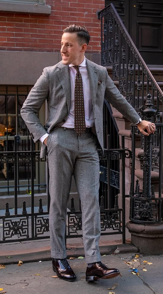 Black Derby Shoes and Charcoal Suit Black Derby Shoes and Charcoal Suit