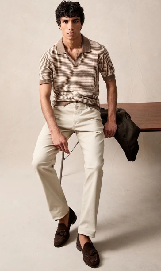Business Casual Outfit Penny Loafers with Chinos Pants and Polo Shirt Business Casual Outfit Penny Loafers with Chinos Pants and Polo Shirt